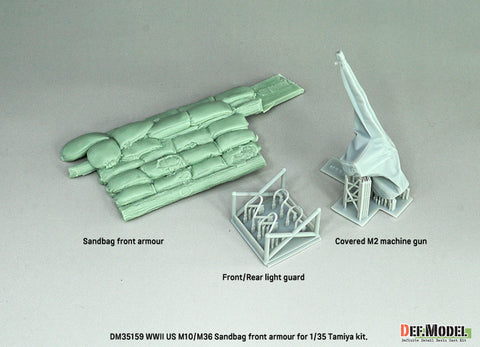 DEFモデル DM35159 1/35 アメリカ M10/M36 フロントサンドバッグアーマーセット (タミヤ用) -中期型