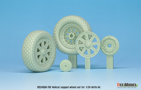 DEFモデル DS24004 1/24 F6F ヘルキャット 自重変形ホイールセット1 (エアフィックス用)
