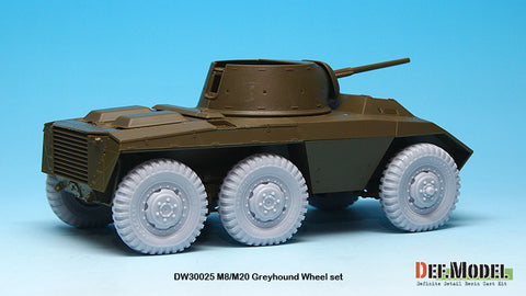 DEFモデル DW30025 1/35 アメリカ M8/M20 グレイハウンド 自重変形ホイールセット (タミヤ用)