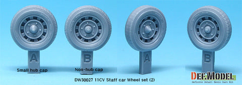 DEFモデル DW30027 1/35 11CV スタッフカー 自重変形ホイールセット (2) (タミヤ用)