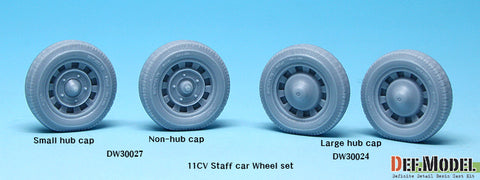 DEFモデル DW30027 1/35 11CV スタッフカー 自重変形ホイールセット (2) (タミヤ用)