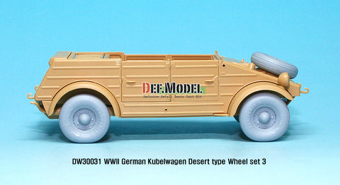 DEFモデル DW30031 1/35 ドイツ VW デザートタイプ ホイールセット3 (タミヤ用)