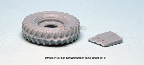 DEFモデル DW30032 1/35 ドイツ シュビムワーゲン ワイドホイールセット2 - DEKA (タミヤ用)