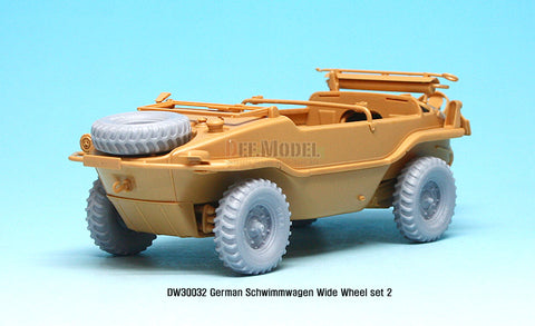 DEFモデル DW30032 1/35 ドイツ シュビムワーゲン ワイドホイールセット2 - DEKA (タミヤ用)