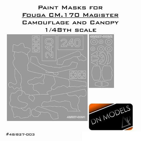 DNモデル 48/827-003 1/48 フーガ マジステール CM.170 - 迷彩とキャノピー