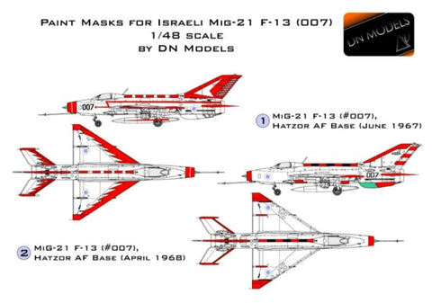 DNモデル 48/827-005 1/48 IAF MiG-21(迷彩+マーキング)