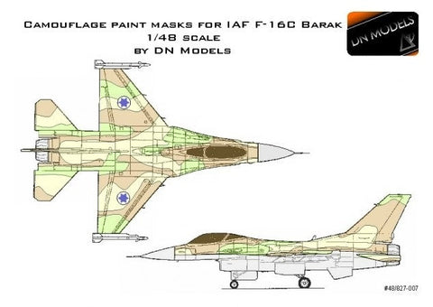 DNモデル 48/827-007 1/48 IAF F-16C バラク(迷彩マスク)