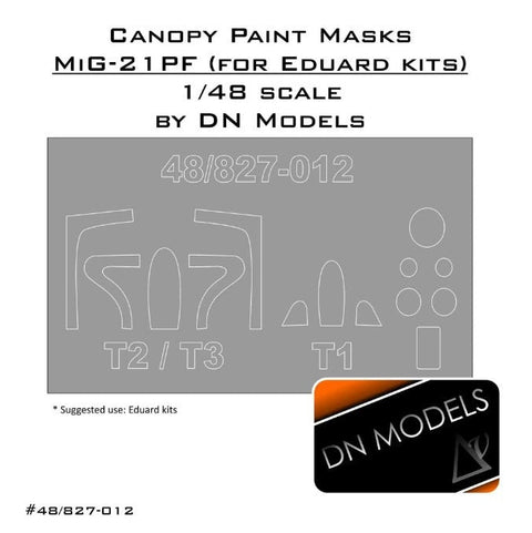 DNモデル 48/827-012 1/48 MiG-21PF エデュアルド 8236 キャノピー