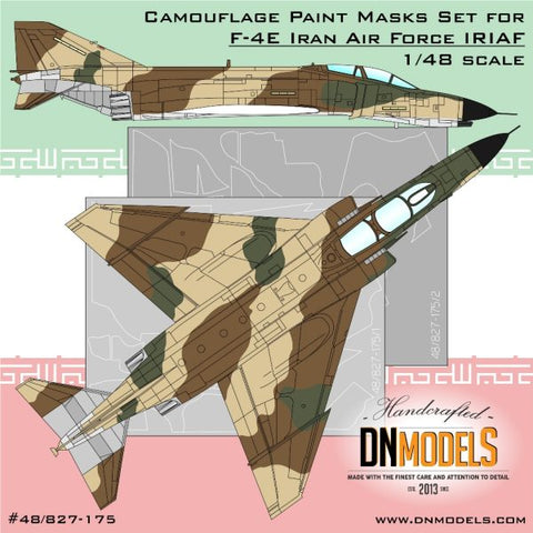 DNモデル 48/827-175 1/48 F-4E イラン空軍 /IRIAF/ カモフラージュ ペイントマスクセット