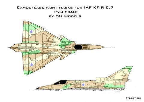 DNモデル 72/827-001 1/72 IAF クフィル C7(迷彩マスク)