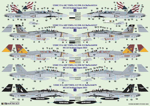 DXM 51-7168 1/72 アメリカ海兵隊 F/A-18C/D ホーネット VMFA-312 チェッカーボーズ 岩国基地