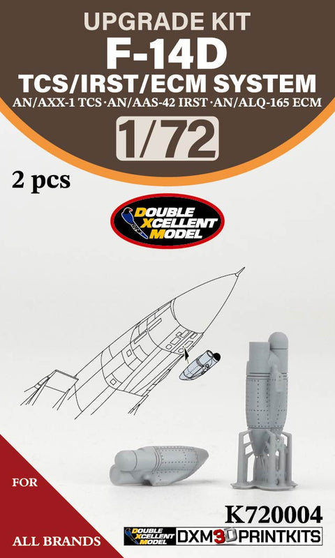 DXM K720004 1/72 F-14D TCS/IRST/ECM システム(2pcs)
