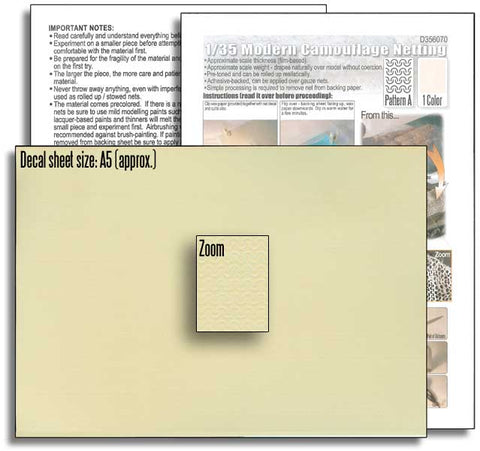 エシュロン D356070 1/35 カモフラージュネット(パターンA、単色:タン)