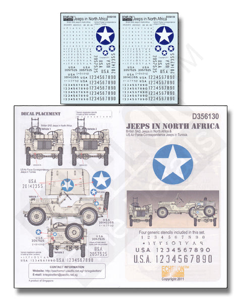 エシュロン D356130 1/35 北アフリカの1/4トン4x4ジープ
