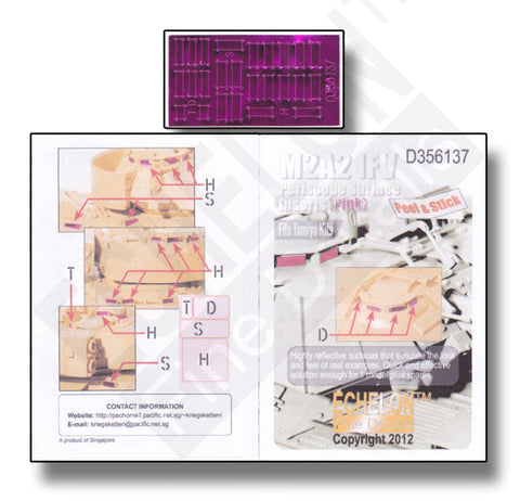 エシュロン D356137 1/35 M2A2 ブラッドレーIFV ペリスコープ表面インサート-ピンク(タミヤ用)