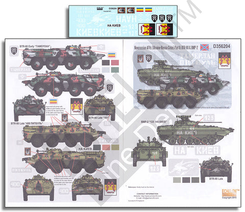 エシュロン D356204 1/35 ノヴォロシア連邦のAFV(ウクライナ・ロシア危機)Part.7:BTR-80・BMP-2