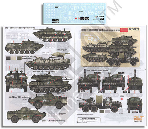 エシュロン D356229 1/35 ロシア アフガン侵攻のソ連AFV Part.4:シルカ, BMD-1, BRDM-2, MT-LB & URAL-4320