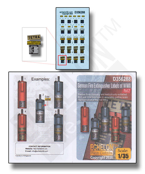 エシュロン D356288 1/35 ドイツ陸軍 車載消火器ラベル Part2