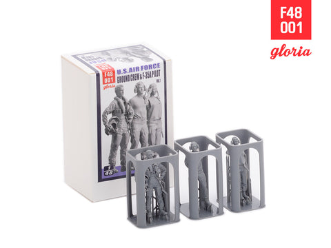 E.T.モデル F48001 1/48 アメリカ空軍 グランドクルーセットVol.1(3体入)