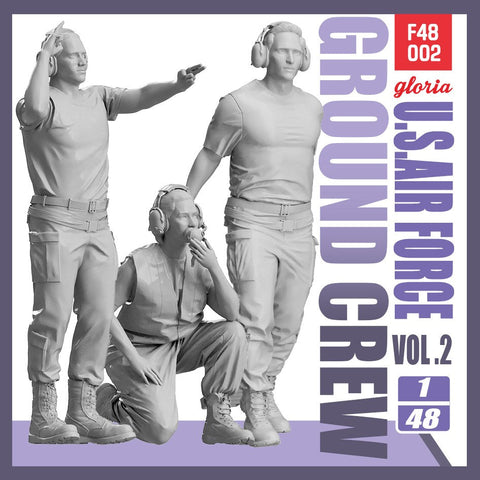 E.T.モデル F48002 1/48 アメリカ空軍 グランドクルーセットVol.2 (3体入)