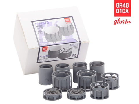 E.T.モデル GR48010A 1/48 アメリカ F-14B/Dトムキャット F110-GE-400用排気ノズル/アフターバーナー 開(タミヤ/グレートウォールホビー用)