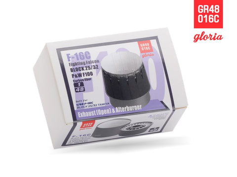 E.T.モデル GR48016C 1/48 アメリカ F-16Cファイティングファルコン F110-PW用カーボンファイバー排気ノズル/アフターバーナー 開(タミヤ用)