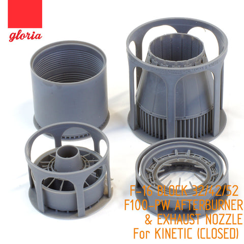 E.T.モデル GR48017B 1/48 アメリカ F-16Cブロック32/42/52 F100-PWアフターバーナー&排気ノズル閉(キネティック用)