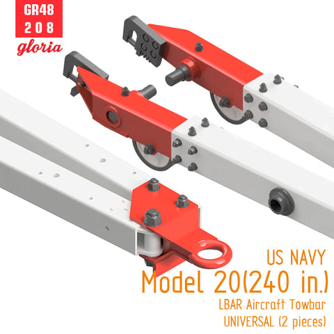 ETモデル GR48208 1/48 アメリカ海軍 モデル20(240 in.)ALBAR 航空機牽引バー(2個入)