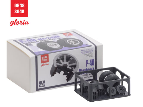 ETモデル GR48304A 1/48 P-40 ウォーホーク 自重変形ホイール(タイプ1)(ハセガワ用)