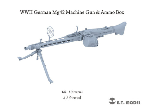 E.T.モデル P06-001 1/6 WWII ドイツ MG42 機関銃&弾薬箱