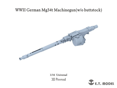 E.T.モデル P16-005 1/16 WWII ドイツ MG34T機関銃 車載型(銃床無し)(3Dプリント)