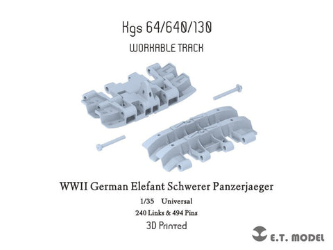 ETモデル P35-009 1/35 WWII ドイツ エレファントシェーファー Panzerjaeger ワークブル履帯(3Dプリント)