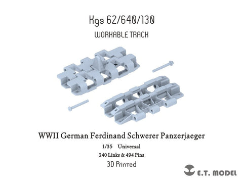 ETモデル P35-010 1/35 WWII ドイツ フェルディナンド シェーファー Panzerjaeger ワークブル履帯(3Dプリント)