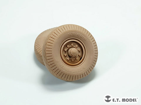 E.T.モデル P35-123 1/35 WWII ドイツ Sd.Ah.116戦車運搬用トレーラー 自重変形タイヤ (3Dプリント)(タミヤ用)