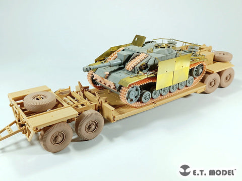 E.T.モデル P35-123 1/35 WWII ドイツ Sd.Ah.116戦車運搬用トレーラー 自重変形タイヤ (3Dプリント)(タミヤ用)