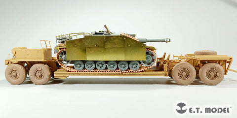 E.T.モデル P35-123 1/35 WWII ドイツ Sd.Ah.116戦車運搬用トレーラー 自重変形タイヤ (3Dプリント)(タミヤ用)