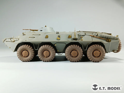 E.T.モデル P35-128 1/35 ロシア BTR-70装甲兵員輸送車用 自重変形タイヤセット(トランペッター用)