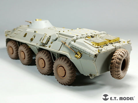 E.T.モデル P35-128 1/35 ロシア BTR-70装甲兵員輸送車用 自重変形タイヤセット(トランペッター用)