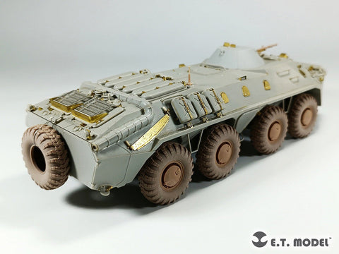 E.T.モデル P35-128 1/35 ロシア BTR-70装甲兵員輸送車用 自重変形タイヤセット(トランペッター用)