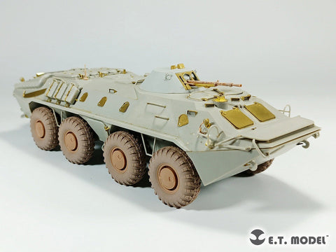 E.T.モデル P35-128 1/35 ロシア BTR-70装甲兵員輸送車用 自重変形タイヤセット(トランペッター用)