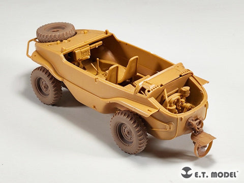 E.T.モデル P35-136 1/35 WWII ドイツ シュビムワーゲン166型用自重変形タイヤ 幅広タイプ(タミヤ用)