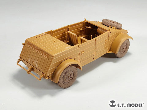 E.T.モデル P35-138 1/35 WWII ドイツ キューベルワーゲン82型用自重変形タイヤ 幅狭タイプ(タミヤ用)