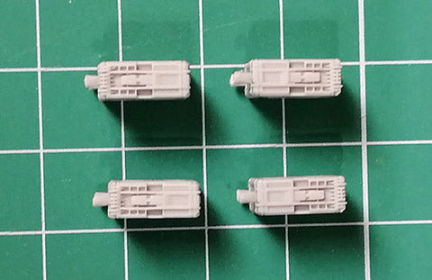 エウレカXXL E-077 1/35 25mm M242ブッシュマスター機関砲用弾薬ケース(M2 / M3 ブラッドレーCAV、LAV-25) レジンパーツ×4