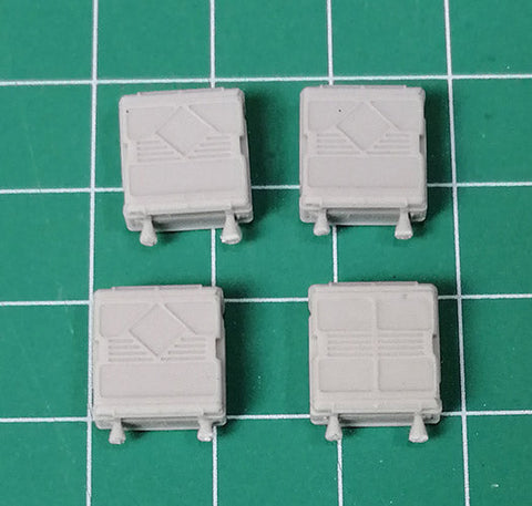 エウレカXXL E-077 1/35 25mm M242ブッシュマスター機関砲用弾薬ケース(M2 / M3 ブラッドレーCAV、LAV-25) レジンパーツ×4