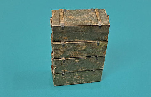 エウレカXXL E-082 1/35 ドイツ 8cmロケット弾8個入用 木製弾薬箱 レジンパーツ×4