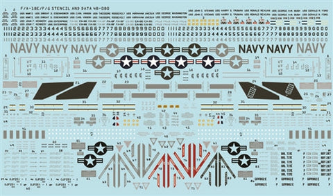ファーボール 48-080 1/48 F/A-18E/F/G ステンシルセット
