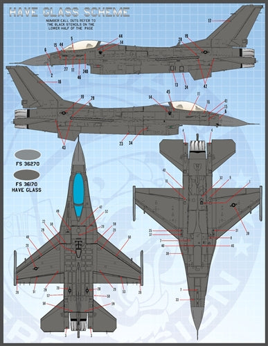 ファーボール 48-083 1/48 F-16 ステンシル(後期型)
