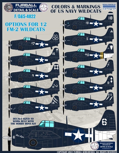 ファーボール F/D&S-4822 1/48 カラー&マーキング of FM-2 ワイルドキャット