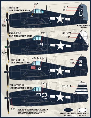 ファーボール F/D&S-4824 1/48 カラー&マーキング of F6F-5 ヘルキャット パート2