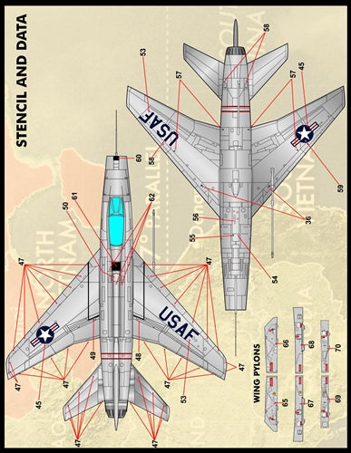 ファーボール F/D&S-7202 1/72 カラー&マーキング of アメリカ空軍 F-100s PT I